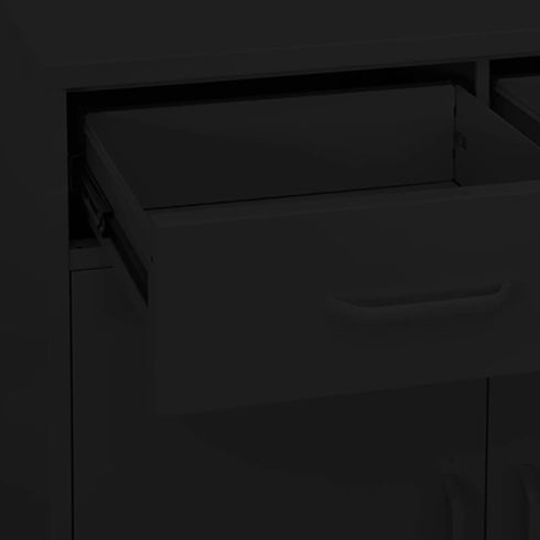 Lady Jillian -  Storage Cabinet Black 80x35x101,5 cm Steel - Model 2